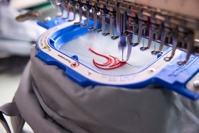 photo of stitching a uniform